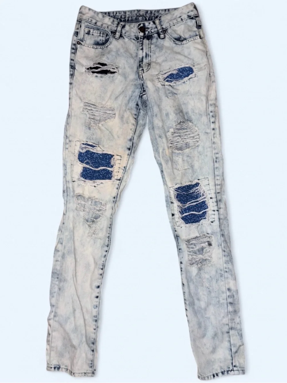 Rue21 Premium Men’s Distressed Acid Wash Jeans - Size 28x30